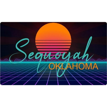 Sentinel Oklahoma 4 X 2.25-Inch Fridge Magnet Retro Neon Design