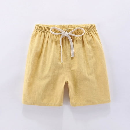WHLBF Toddler Kids Baby Boy Girls Fashion Cute Solid Color Linen Pants Sports Casual Shorts Yellow 6-7Years
WHLBF Toddler Kids Baby Boy Girls Fashion Cute Solid Color Linen Pants Sports Casual Shorts Yellow 6-7Years
