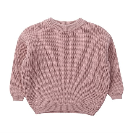 Mialoley Baby Sweater Round Neck Thick Soft Wool Clothing for Boys and Girls