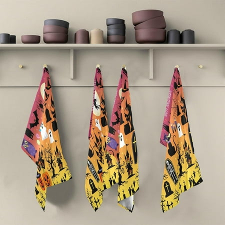 SKYSONIC Halloween Woods Spooky Tree Pumpkins Kitchen Dish Towel Set Drying Kitchen Towels Tea Towels Gift Set for Drying Cleaning Cooking Baking 4Pcs
SKYSONIC Halloween Woods Spooky Tree Pumpkins Kitchen Dish Towel Set Drying Kitchen Towels Tea Towels Gift Set for Drying Cleaning Cooking Baking 4Pcs