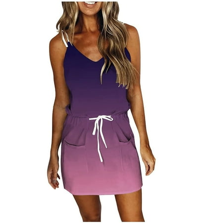 Pntutb Clearance Women Casual V-Neck Sleeveless Bandage Stripe Print Loose Vest Sling Dress
Pntutb Clearance Women Casual V-Neck Sleeveless Bandage Stripe Print Loose Vest Sling Dress