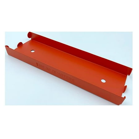 Huron HASZ0115 Aluminum Quarter Coin Tray Orange - Pack of 2
