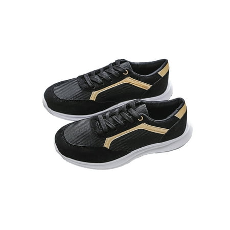 Rotosw Ladies Walking Shoes Flat Casual Shoe Patchwork Sports Sneaker Lightweight Lace Up Flats Running Breathable Trainers Black 7.5
Rotosw Ladies Walking Shoes Flat Casual Shoe Patchwork Sports Sneaker Lightweight Lace Up Flats Running Breathable Trainers Black 7.5