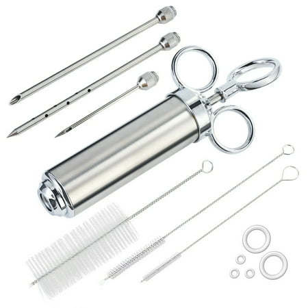 

Stainless Steel Meat Marinade Injector Kit Grill Turkey Bbq Seasoning Sauce Flavor Needle Cooking Syringe