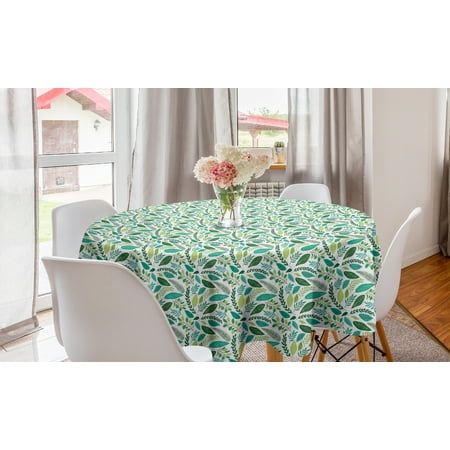 Leaves Round Tablecloth Various Type Green Tone Leaves Scattered Randomly on White Background Tangled Design Circle Table Cloth Cover for Dining Room Kitchen Decor 60 Multicolor by Ambesonne
Leaves Round Tablecloth Various Type Green Tone Leaves Scattered Randomly on White Background Tangled Design Circle Table Cloth Cover for Dining Room Kitchen Decor 60 Multicolor by Ambesonne