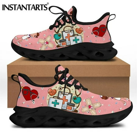 INSTANTARTS Brand Design Women Sneakers White Nursing Shoes Cute Cartoon Nurse Doctor Medical Print Light Lace-up Flats Footwear
INSTANTARTS Brand Design Women Sneakers White Nursing Shoes Cute Cartoon Nurse Doctor Medical Print Light Lace-up Flats Footwear