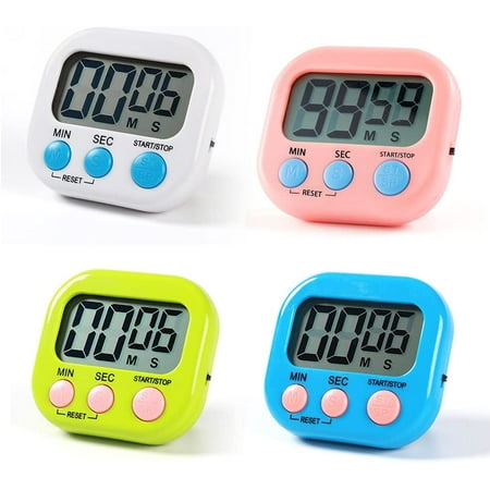 4 Set Digital Kitchen Timer Magnetic Backing Stand Timers for Baking Kitchen Study Exercise Training Count up&Count down Clock Loud Alarm
4 Set Digital Kitchen Timer Magnetic Backing Stand Timers for Baking Kitchen Study Exercise Training Count up&Count down Clock Loud Alarm
