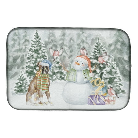 Caroline s Treasures CK8087DDM Boxer Fawn Snowman and Christmas Presents Dish Drying Mat 14 x 21 multicolor
Caroline s Treasures CK8087DDM Boxer Fawn Snowman and Christmas Presents Dish Drying Mat 14 x 21 multicolor