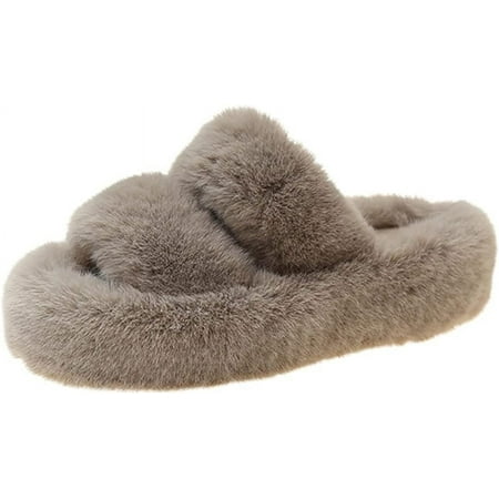 hotio 2024 Women s Fluffy Faux Fur Slippers Comfy Open Toe Two Band Slides with Fleece Lining and Rubber Sole
hotio 2024 Women s Fluffy Faux Fur Slippers Comfy Open Toe Two Band Slides with Fleece Lining and Rubber Sole