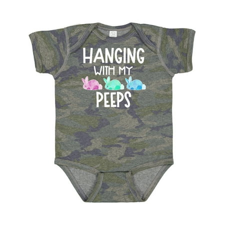 Inktastic Easter Hanging with My Peeps Pastel Bunnies Gift Baby Boy or Baby Girl Bodysuit