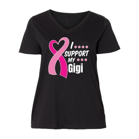 Inktastic Breast Cancer Awareness I Support My Gigi with Pink Ribbon Women s Plus Size V-Neck
Inktastic Breast Cancer Awareness I Support My Gigi with Pink Ribbon Women s Plus Size V-Neck
