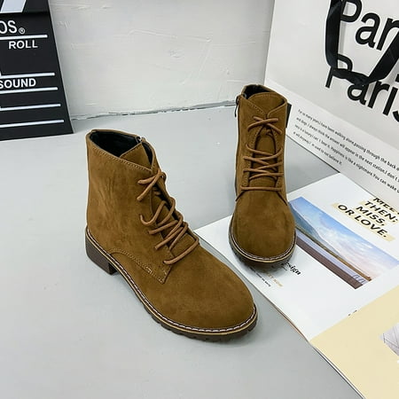 Side Zip Chunky Heeled Martin Boots Suede Lace-up Ankle Boots Women‘s Short Boots
Side Zip Chunky Heeled Martin Boots Suede Lace-up Ankle Boots Women‘s Short Boots