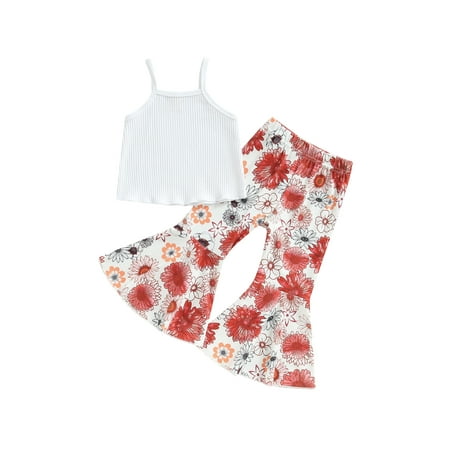 Qtinghua Toddler Baby Girls Summer Clothes Halter Crop Top Floral Flared Pants Bell Bottoms Outfits
Qtinghua Toddler Baby Girls Summer Clothes Halter Crop Top Floral Flared Pants Bell Bottoms Outfits
