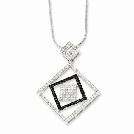 Sterling Silver & CZ Brilliant Embers 18in Necklace