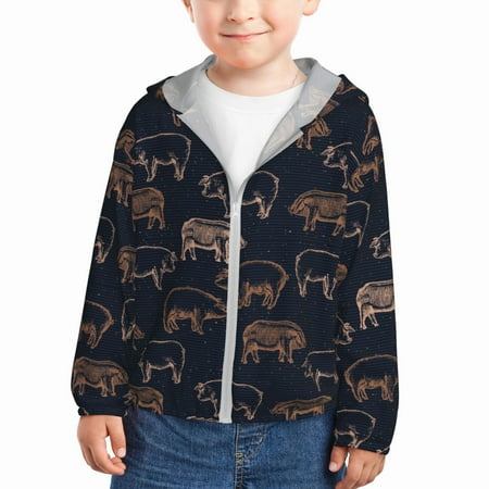 Ocsxa Pig Farm Print Kids Active Zipper Sun Protection Jacket Boys Girls Hooded Cooling Shirt-5 Years
Ocsxa Pig Farm Print Kids Active Zipper Sun Protection Jacket Boys Girls Hooded Cooling Shirt-5 Years