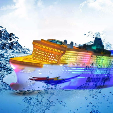 KUNPENG-Kids Colorful Ocean Liner Ship Electric Flashing LED Light Sound Toy