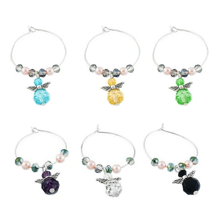 Tinksky 6 Pcs Crystal Angel Pendant Little Bead Hanging Pendant Glass Charms Wine Goblet Rings with Wire Hoops Drink Markers Party Supplies for Home Cafe Bar Decoration
Tinksky 6 Pcs Crystal Angel Pendant Little Bead Hanging Pendant Glass Charms Wine Goblet Rings with Wire Hoops Drink Markers Party Supplies for Home Cafe Bar Decoration