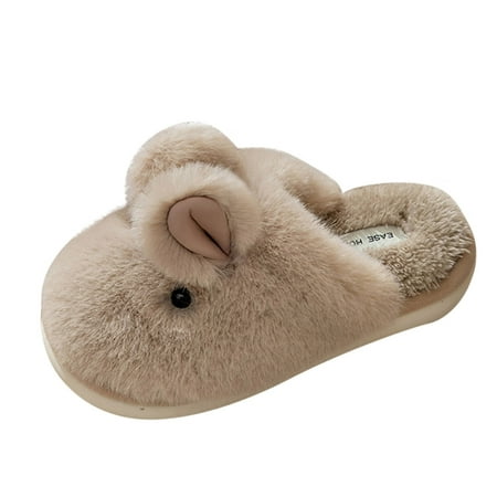 Slippers for Women Fashion Winter Women Slippers Thick Bottom Flat Soft Warm Comfort Solid Color Cute Rabbit Shape Womens Slippers Cotton Khaki 41
Slippers for Women Fashion Winter Women Slippers Thick Bottom Flat Soft Warm Comfort Solid Color Cute Rabbit Shape Womens Slippers Cotton Khaki 41
