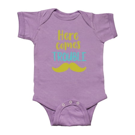 Inktastic Here Comes Trouble Mustache - Blue Green Gift Baby Boy or Baby Girl Bodysuit
Inktastic Here Comes Trouble Mustache - Blue Green Gift Baby Boy or Baby Girl Bodysuit