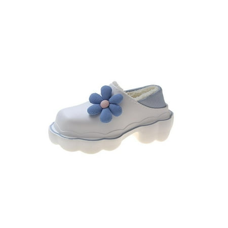 Lacyhop Womens Bedroom Comfort Home Shoe Breathable Plush Lining Clog Slippers Casual Closed Toe Platform Shoes White Blue Style A 6.5
Lacyhop Womens Bedroom Comfort Home Shoe Breathable Plush Lining Clog Slippers Casual Closed Toe Platform Shoes White Blue Style A 6.5