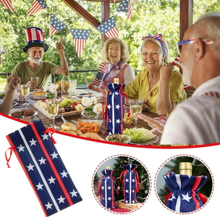 Tuscom 4th of July Patriotic Decorations Independence Day Wine Bottle Set Wine Bottle Bag Holiday Decoration Gift Bag - Huge Memorial Day Savings
Tuscom 4th of July Patriotic Decorations Independence Day Wine Bottle Set Wine Bottle Bag Holiday Decoration Gift Bag - Huge Memorial Day Savings