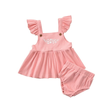TheFound Baby Girls Summer Clothes Ribbed Ruffle Crop Top Floral Embroidery Sleeveless Tank Shirt Shorts Set
TheFound Baby Girls Summer Clothes Ribbed Ruffle Crop Top Floral Embroidery Sleeveless Tank Shirt Shorts Set