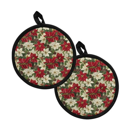 Xoenoiee 2 Pieces Hot Pads Kitchen Heat Resistant Pot Holders Breathable Food Hot Pads with Cotton-like Lining Potholders 8 Inch Round Kitchen Counter Decor Retro Pine Cone Poinsettia Flower
Xoenoiee 2 Pieces Hot Pads Kitchen Heat Resistant Pot Holders Breathable Food Hot Pads with Cotton-like Lining Potholders 8 Inch Round Kitchen Counter Decor Retro Pine Cone Poinsettia Flower