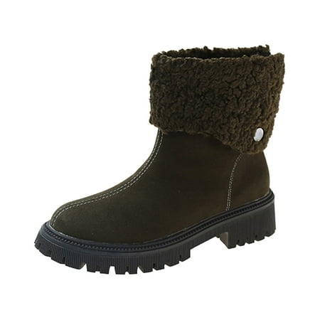 dmqupv Bakers Boots for Women Fashion Winter Women Snow Boots Thick Bottom Low Heel Girls Snow Boots Size 8 Womens Shoes Green 8.5
dmqupv Bakers Boots for Women Fashion Winter Women Snow Boots Thick Bottom Low Heel Girls Snow Boots Size 8 Womens Shoes Green 8.5