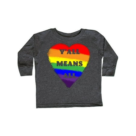Inktastic Y all Means All Rainbow Pride Heart Gift Toddler Boy or Toddler Girl Long Sleeve T-Shirt
Inktastic Y all Means All Rainbow Pride Heart Gift Toddler Boy or Toddler Girl Long Sleeve T-Shirt