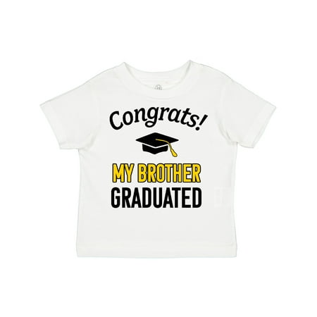 Inktastic Congrats! My Brother Graduated with Cap Gift Toddler Boy or Toddler Girl T-Shirt 
Inktastic Congrats! My Brother Graduated with Cap Gift Toddler Boy or Toddler Girl T-Shirt