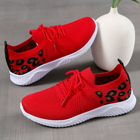 Women s Casual Sneakers Breathable Flying Woven Running Shoes Leopard Panel Lace-up Sports Shoes
Women s Casual Sneakers Breathable Flying Woven Running Shoes Leopard Panel Lace-up Sports Shoes