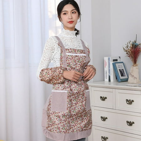 Ruibeauty Woman Apron with Pocket Oversleeves Waterproof for Housework Kitchen Cooking BBQ
Ruibeauty Woman Apron with Pocket Oversleeves Waterproof for Housework Kitchen Cooking BBQ