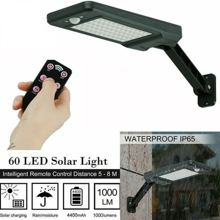 60 LED Solar Power PIR Motion Sensor Wall Street Light Path Garden Lamp Home IP56 -Black
60 LED Solar Power PIR Motion Sensor Wall Street Light Path Garden Lamp Home IP56 -Black