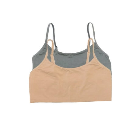 Felina Super Soft Modal Bralette 2-Pack (Steel Natural Large)