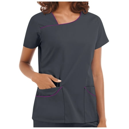 Women s Scrub Top Tshirt Work Wear Scrub Tops for Summer Working Uniform T-Shirt Short Sleeve V-Neck Pockets Top
Women s Scrub Top Tshirt Work Wear Scrub Tops for Summer Working Uniform T-Shirt Short Sleeve V-Neck Pockets Top