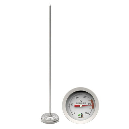 

Stainless Steel Oil Thermometer Sugar Temperature Gauge Household Candy Syrup Temperature Detector Tool (Probe 30cm + Multi- hol