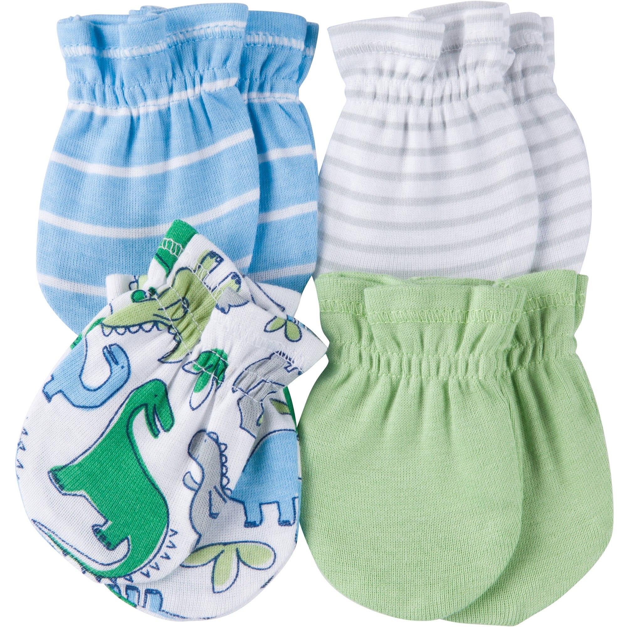 Luvable Friends Newborn Baby Neutral Scratch Mittens 2Pack, 06 months
