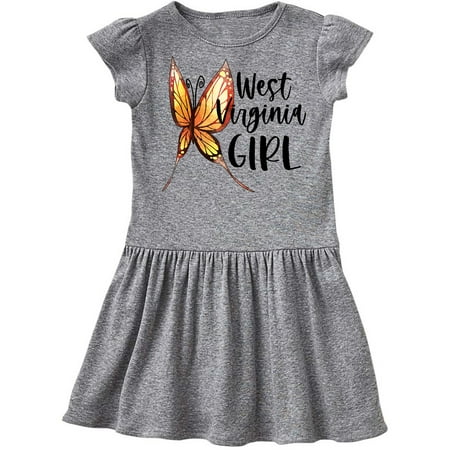 Inktastic West Virginia Girl- Butterfly Gift Toddler Girl Dress 
Inktastic West Virginia Girl- Butterfly Gift Toddler Girl Dress