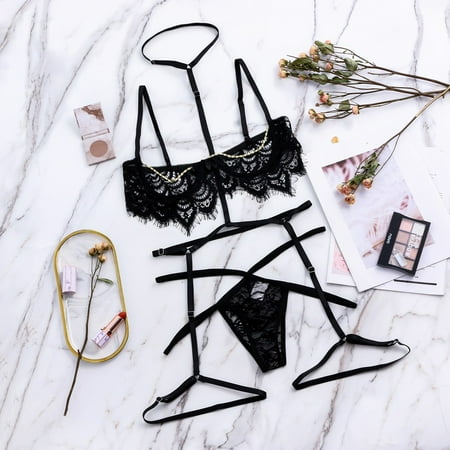 TANGNADE 3PC Sexy Lingerie Lace Embroidery G-string Thong Temptation Underwear Sleepwear
TANGNADE 3PC Sexy Lingerie Lace Embroidery G-string Thong Temptation Underwear Sleepwear