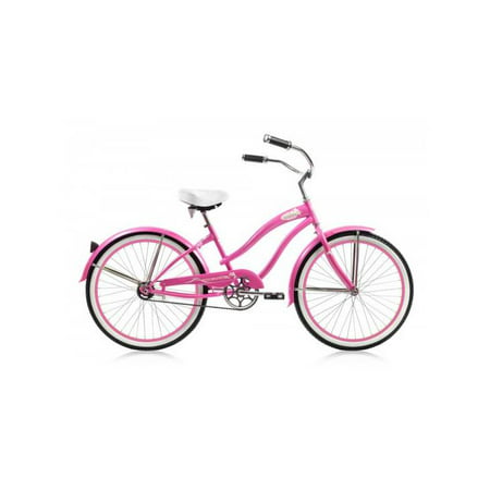 Rover 24 in. Beach Cruiser Bicycle in Pink