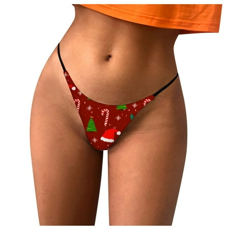 DENGDENG Women s Printed Underwear Sexy Low Rise Brief for Women Bikini Panties