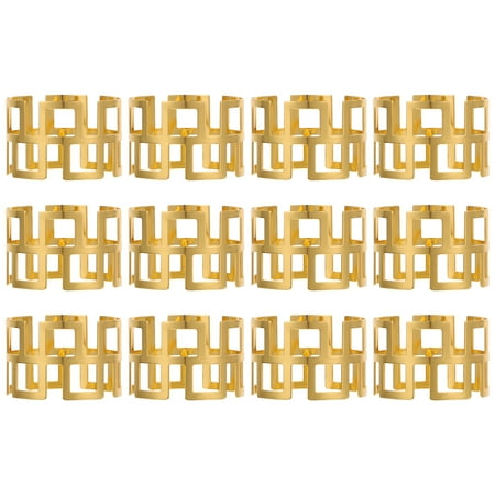 NICEXMAS 12pcs Creative Hollow Metal Napkin Rings Napkin Buckles for Home (Golden)
NICEXMAS 12pcs Creative Hollow Metal Napkin Rings Napkin Buckles for Home (Golden)