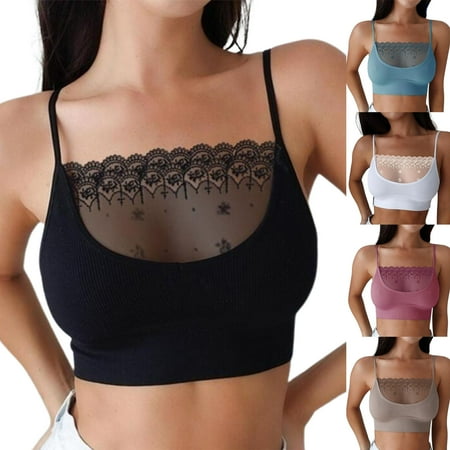 harmtty Women Bra Lace Patchwork Sexy Pure Color See through Crop Top Bustier for Daily Wear Blue L
harmtty Women Bra Lace Patchwork Sexy Pure Color See through Crop Top Bustier for Daily Wear Blue L