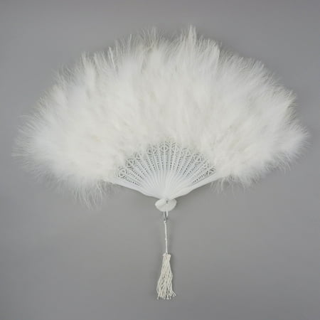 ZUCKER™ Marabou Feather Fan - White