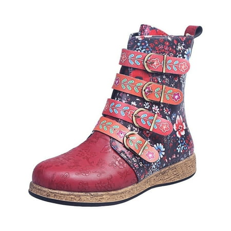 EQWLJWE 2022 Booties for Vintage Red Boots Large Printed European And American Style Leather Boots Deals Discount Clearance
EQWLJWE 2022 Booties for Vintage Red Boots Large Printed European And American Style Leather Boots Deals Discount Clearance