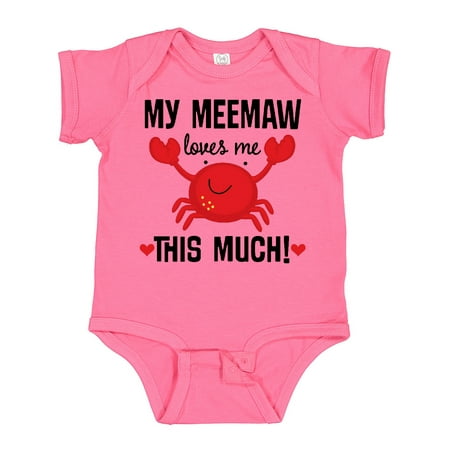 Inktastic Meemaw Loves Me Grandson Gift Baby Boy or Baby Girl Bodysuit