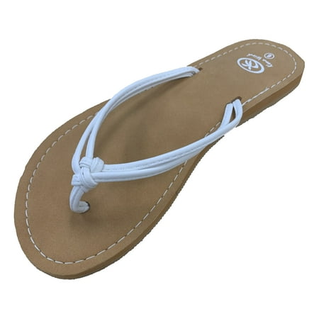 Hi Footwear Hi Ladies Thong W/knot H2796wht7