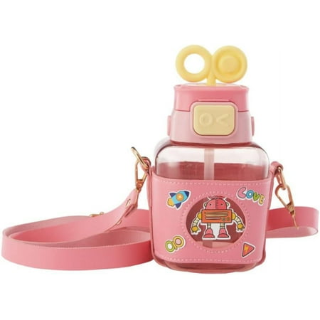 Cartoon Robot Tritan Bottle With Soft Straw And Strap Large Capacity Children Student Portable Bottle-Pink
Cartoon Robot Tritan Bottle With Soft Straw And Strap Large Capacity Children Student Portable Bottle-Pink