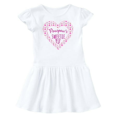 Inktastic Pawpaw s Sweetie Pie with Pink Hearts Gift Baby Girl Dress