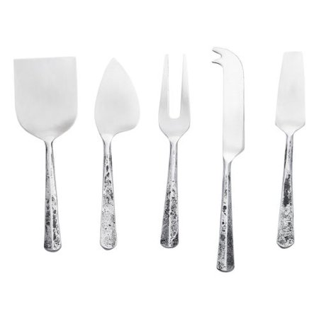 Torre & Tagus Distressed Handle Cheese Knife Set-Set of Five